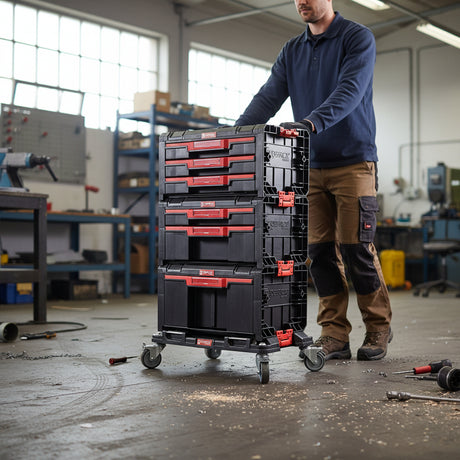 Cajón inferior amplio del sistema Qbrick Pro Modular para herramientas grandes