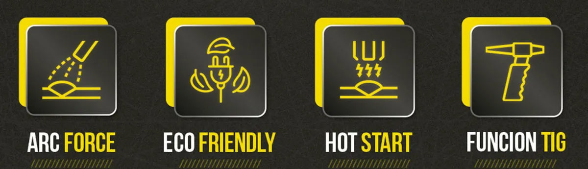 Soldadora Inverter 140 AMP Dogostar con función MMA y TIG - Electrodos 1.5 a 3.2mm