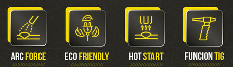 Soldadora Inverter 140 AMP Dogostar con función MMA y TIG - Electrodos 1.5 a 3.2mm