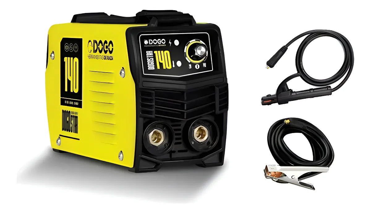 Soldadora Inverter 140 AMP Dogostar con accesorios - Pinza de masa y porta electrodos incluidos