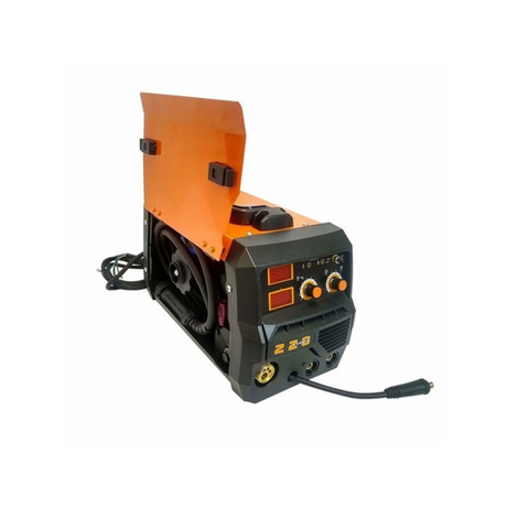Soldadora Inverter Lusqtoff EVO-MIG-220 vista lateral - Equipo profesional con alambre macizo y tubular Flux