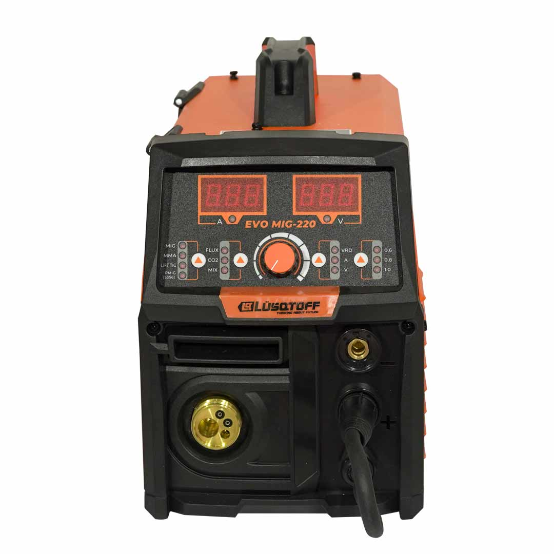 Soldadora Inverter Lusqtoff EVO-MIG-220 multi-proceso - MIG MAG 200A y MMA 180A con torcha Euro acople