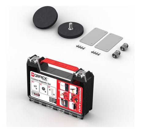 Soporte magnético para herramientas con organizador compatible con cajas Qbrick