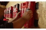 Aplicación de soportes Qbrick en taller para organización vertical de herramientas