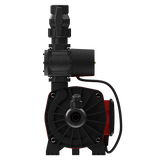 Vista trasera de la bomba, destacando las conexiones de entrada y salida de agua.