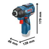 Llave de impacto inalámbrica Bosch GDR 12V-110 12V SB