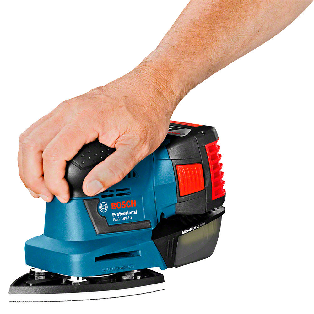 Lijadora orbital inalámbrica Bosch GSS 18V-10, 18V SB