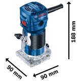 Fresadora Mini Router 220V 550W con Dos Pinzas Bosch GKF 550