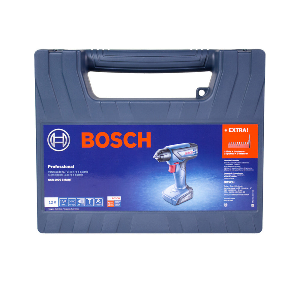 Taladro Atornillador Inalámbrico Bosch GSR1000Smart maletín