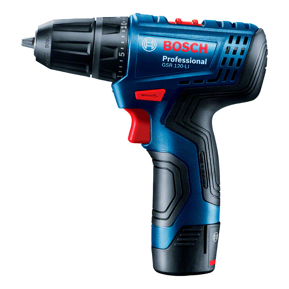 Taladro Atornillador Bosch GSR 120-LI 12V 2 bat+maletín