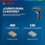 Llave de impacto inalámbrica Bosch GDR 120-LI, 12V SB