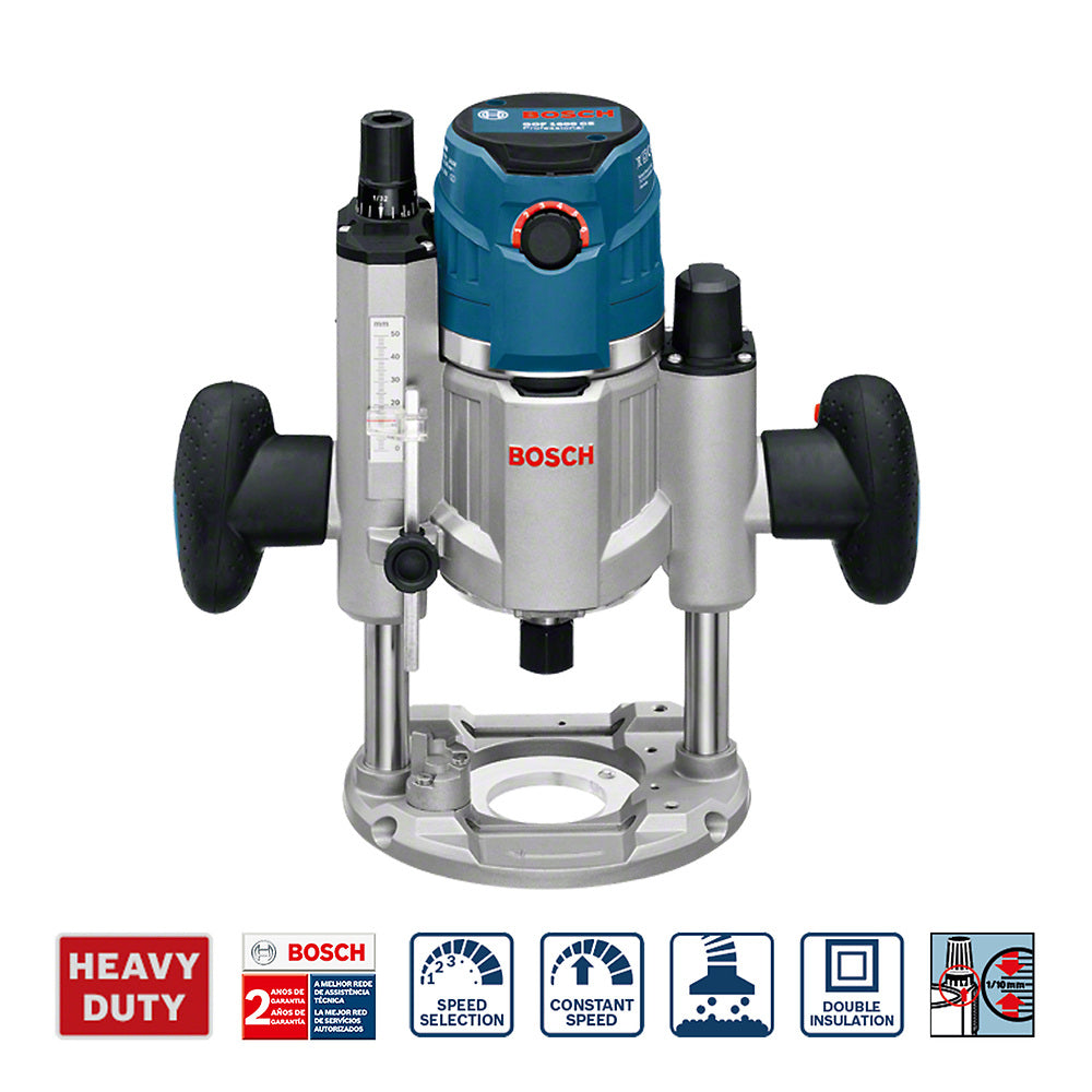 Fresadora Bosch GOF 1600 CE 1600W 220V c/base de inmersión
