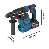 Martillo perforador Bosch GBH 18V-26 Brushless 2 bat+maletín