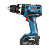 Taladro percutor atornillador Bosch GSB 18V-50 2 bat+maletín