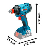 Llave de impacto inalámbrica Bosch GDX 180-LI 18V SB