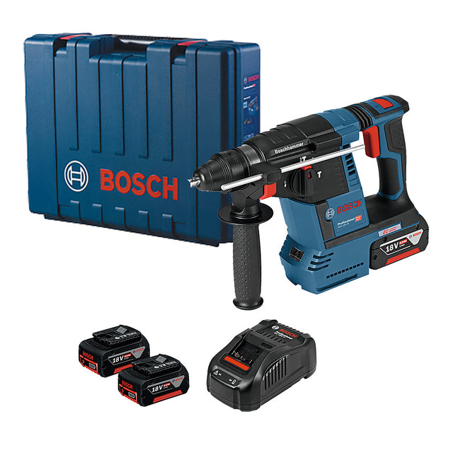 Martillo perforador Bosch GBH 18V-26 Brushless 2 bat+maletín