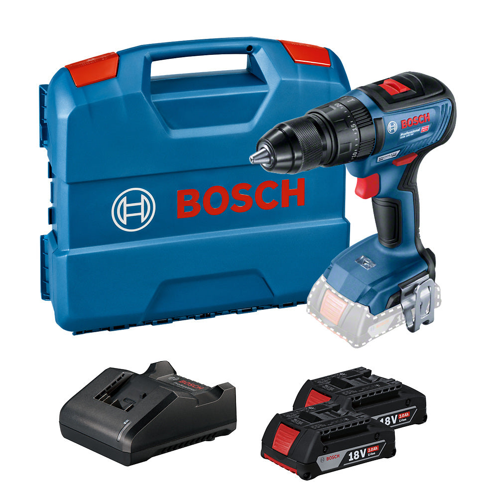 Taladro percutor atornillador Bosch GSB 18V-50 2 bat+maletín