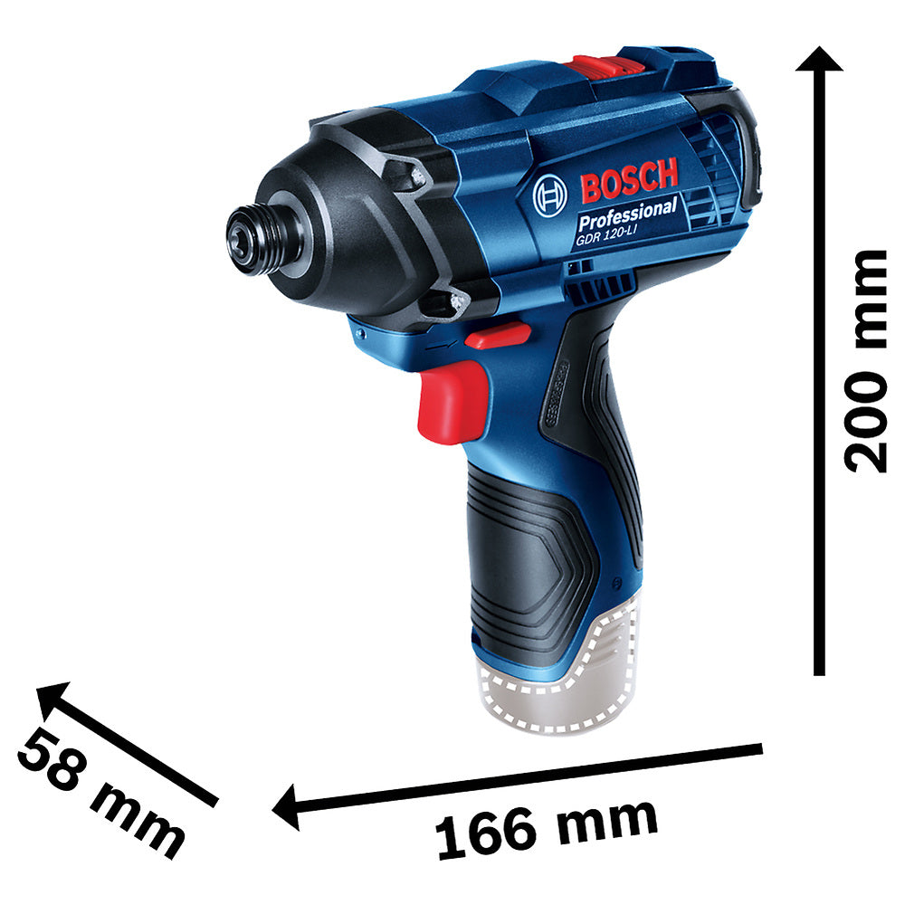 Llave de impacto inalámbrica Bosch GDR 120-LI, 12V SB