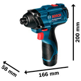 Llave de impacto Bosch GDR 120-LI 12V, 2 baterías y maletín
