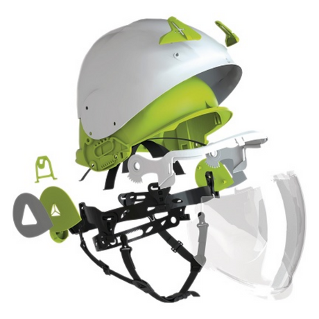 Casco de seguridad con pantalla facial ONYX (por partes)