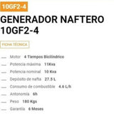Generador Naftero 11 KVA Lusqtoff 10GF2-4 características