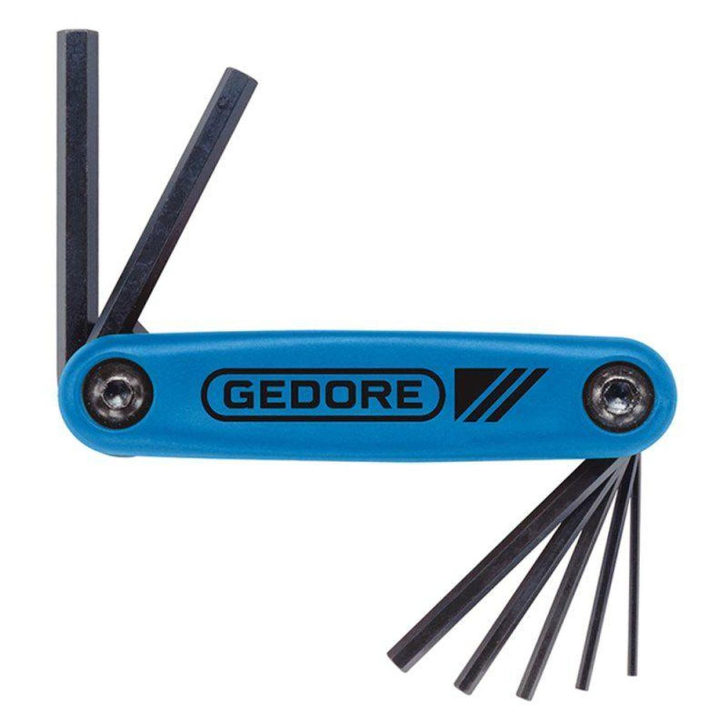 Llaves Allen Tipo Navaja Suiza 2 - 8 mm 7 Piezas Gedore 012-520