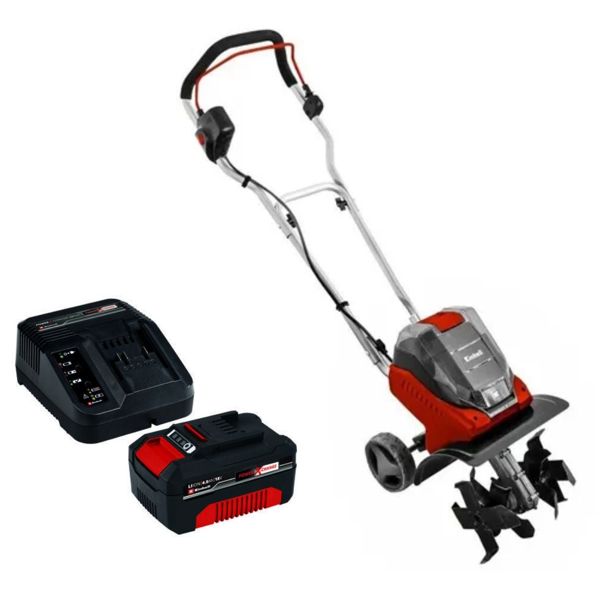 Motocultivador Inalambrico + Starter Kit 4,0 Ah Einhell GE-CR-30-LI combo