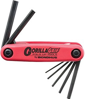 Llaves Allen Tipo Navaja Suiza 7 Unidades 2-8 mm Gorilla Grip  Bondhus 12587