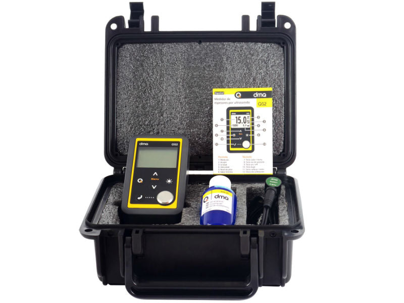 Medidor de Espesores Ultrasonido Decimal Acero Velocidad Ajustable Demeq QS2-V