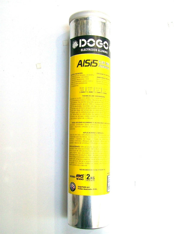 Electrodos de Aluminio ALSI5 2,5 mm Premium DOG22250