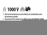 Pinza Corte Frontal Kraft 160 mm VDE Aislado 1000 V Gedore 091-875