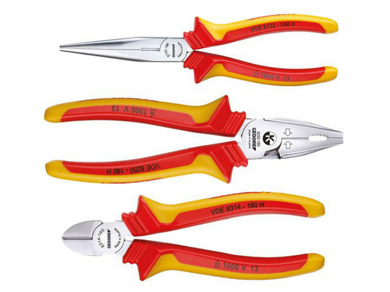 Set de 3 Alicates Mango Aislante 1000 V Gedore VDE-S8003-H