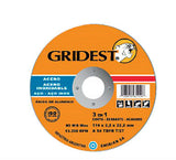 Disco Abrasivo de Corte con Centro Deprimido 230 x 3.2 x 22 mm Gridest GD44606