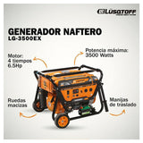 Grupo Electrógeno Generador Naftero Extreme 3500 W 6,5 HP Lusqtoff LG3500EX