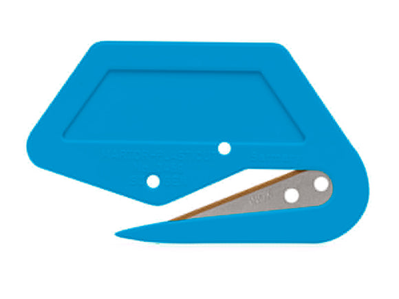 Cúter de seguridad retráctil - Azul - Hoja de acero inoxidable