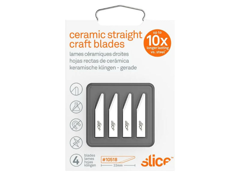 Cuchillas Rectas de Cerámica para Cutter de Manualidades 32.8 mm Slice 10518