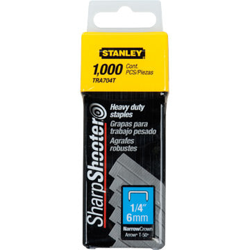 Grapas para Trabajo Pesado 1/4" 6 mm x 1000u Stanley